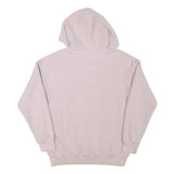 CHAMPION Womens Pink & Cream Logo Pullover Hoodie M Soft Polyester Blend