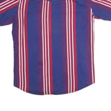 COWBOY TURTLE Mens Blue & Maroon Striped Shirt M Button-Down Collar Cotton