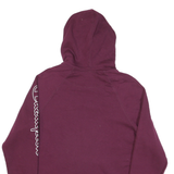 CHAMPION Mens Maroon Pullover Hoodie M Cotton Blend Logo Print