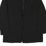 H&M Womens Black Jacket S Polyester Blend Plain Button Closure Classic Fit
