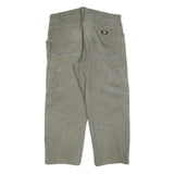 DICKIES Mens Regular Fit Beige Cotton Blend Workwear Trousers W36 L28 Utility