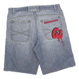 ROX Mens Shorts Blue Casual Cotton Blend M W34 Graffiti Graphic