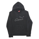 PUMA Womens Black Hoodie M Cotton Blend Pullover Casual Sports Sweatshirt