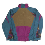 VILLE FRANCHE Womens Blue & Purple Nylon Zip Jacket M Colourblock Casual