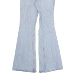 LEVI'S Womens Light Blue Denim Regular Fit Flared Jeans W27 L30 Distressed