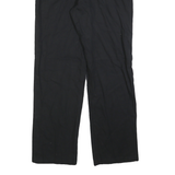 DICKIES Mens Black Regular Fit Straight Cotton Blend Trousers W34 L32 Workwear