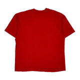 Made In USA Single Stitch Hanes Graphic T-Shirt - XL Red Cotton