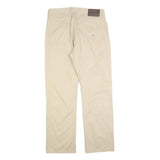 TOMMY HILFIGER Mens Cotton Blend Beige Regular Straight Trousers W34 L32 Classic