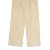 Mens Beige Cotton Blend Regular Fit Straight Leg Trousers W27 L29 Casual Wear