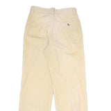 Mens Beige Cotton Blend Regular Fit Straight Leg Trousers W27 L29 Casual Wear