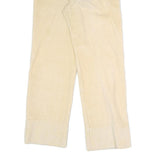 Mens Beige Cotton Blend Regular Fit Straight Leg Trousers W27 L29 Casual Wear