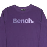 BENCH Womens Purple Crew Neck L Sweatshirt Cotton Blend Pullover Casual