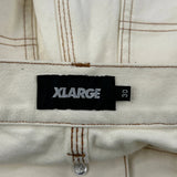 Unbranded Double Knee Carpenter Trousers - 27W UK 8 Cream Cotton