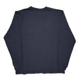 Carhartt Long Sleeve T-Shirt - Large Navy Cotton