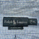 Ralph Lauren Checked Shirt - XL Blue Cotton