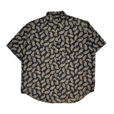 Dockers Short Sleeve Shirt - Large Navy Cotton
