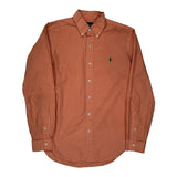 Ralph Lauren Checked Shirt - Small Orange Cotton