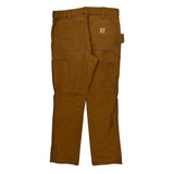 Carhartt Double Knee Carpenter Pants - 32W 31L Brown Cotton