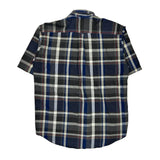 Nautica Checked Short Sleeve Shirt - Large Red Cotton