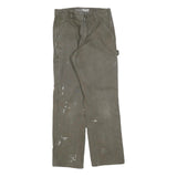 CARHARTT Mens Cotton Brown Relaxed Straight Trousers W28 L30 Workwear Durable