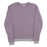 FILA Mens Purple Sweatshirt Crew Neck L Cotton Blend Pullover Classic Sportswear