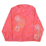 LUHTA Womens Red Pink Floral Print Zip Jacket M Polyester Blend Lightweight