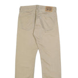 LEVI'S Mens Cotton Beige Regular Straight Trousers W32 L34 Casual Classic Zip