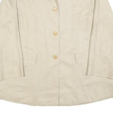 MAX MARA Womens Beige Button Jacket UK 8 Polyester Classic Elegant