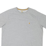 CARHARTT Mens Grey & Yellow Logo Pocket T-Shirt 2XL Short Sleeve Crew Neck