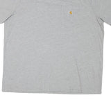 CARHARTT Mens Grey & Yellow Logo Pocket T-Shirt 2XL Short Sleeve Crew Neck