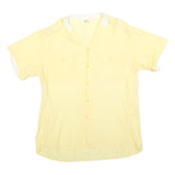 GIOCCO Mens Yellow Shirt M Cotton Summer Casual Short Sleeve Button
