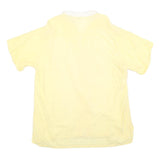 GIOCCO Mens Yellow Shirt M Cotton Summer Casual Short Sleeve Button
