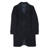MAX&CO Womens Black Wool Tailored Coat XS Button Closure Classic Outerwear