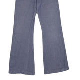 Womens Blue Regular Fit Flared Denim Cotton Blend Jeans W30 L34 Button Closure