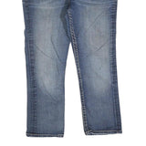 BKE Womens Blue Regular Fit Straight Denim Medium Wash Jeans W34 L27 Stylish