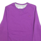 CHAMPION Womens Purple Crew Neck S Cotton Casual Lightweight Sweatshirt