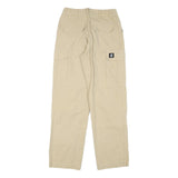 Beige Womens Regular Fit Cargo Trousers W26 L29 Cotton Blend Zip Closure