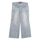 OLD ARMY Womens Jeans Blue Relaxed Wide-Leg Denim Light W32 L26 Stylish