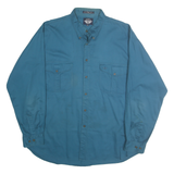 DOCKERS Mens Blue Shirt XL Button-Down Collar Cotton Casual Pocketed Long Sleeve
