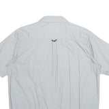 WRANGLER Mens Light Grey Cotton Shirt L Casual Short Sleeve Button Shirt