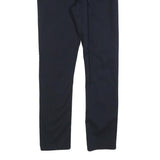 H&M Mens Cotton Blend Navy Slim Straight Trousers W31 L31 Casual Wear