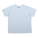 CARHARTT Womens Light Grey T-Shirt XL Short Sleeve Crew Neck Plain Cotton Casual