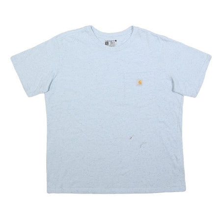 CARHARTT Womens Light Grey T-Shirt XL Short Sleeve Crew Neck Plain Cotton Casual