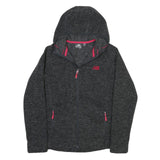 NEW BALANCE Womens Grey & Pink Zip Hoodie Jacket M Polyester Blend Casual Sports