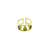 18k Gold-Plated Peridot Ring