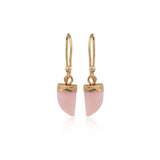 18k Gold-Plated Pink Opalite Earrings