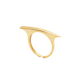 18k Gold-Plated Pointed Bar Ring