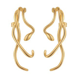 18k Gold-Plated Snake Earrings