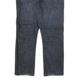 GUESS Mens Dark Blue Regular Fit Straight Denim Jeans W32 L27 Zip Cotton Blend