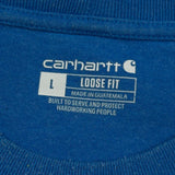 Carhartt T-Shirt - Large Blue Cotton